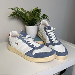 Gola Classics Men's Rebound Quadrant Sneaker in white/moonlight/ash SZ 9